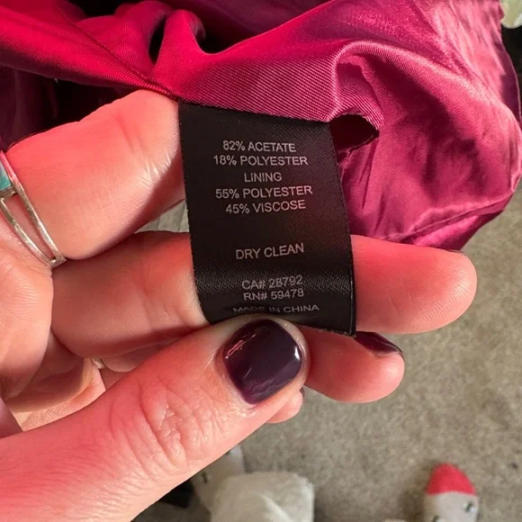 House of Harlow 1960 Satin Blazer - Burgundy - Picture 7 of 12